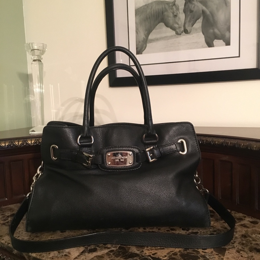 Michael Kors Hamilton Satchel Pebble Leather